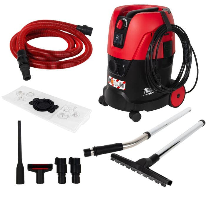 MILWAUKEE® AS2-250EH bouwstofzuiger 25 LITER H-KLASSE
